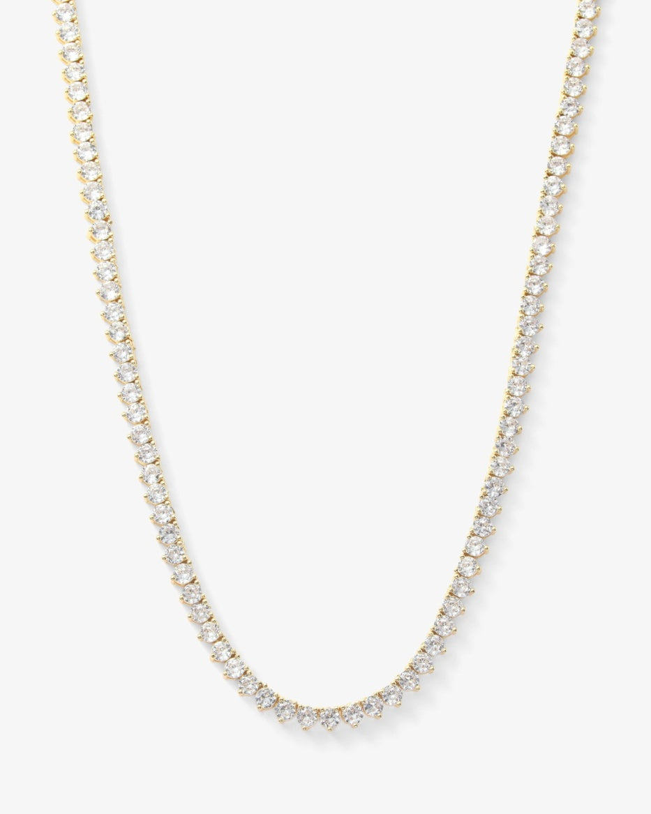 Melinda Maria Necklace Not Your Basic Tennis 16" 3mm Gold