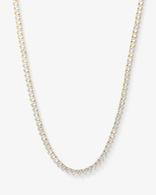 Melinda Maria Necklace Not Your Basic Tennis 16" 3mm Gold