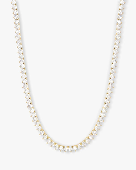 Melinda Maria Necklace Mama Not Your Basic Tennis 18" 4mm Gold