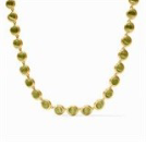 Cobblestone Tennis Necklace Green Cat's Eye Gold