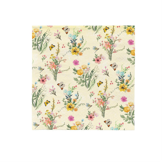 Napkins Cocktail Bunny Blooms Paper 20 Count