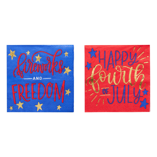 Cocktail Napkin Modern Patriotic Assorted
