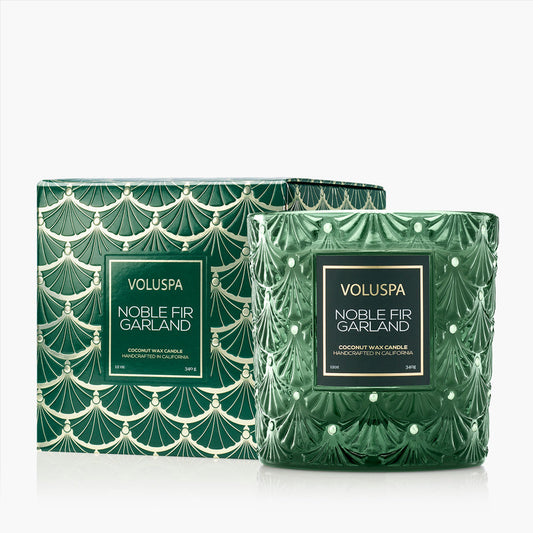VOLUSPA Candle Noble Fir Garland 12oz Jar Classic Luxe
