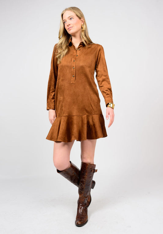 Uncle Frank Suede Swing Shirt Dress