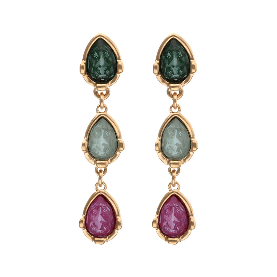 Unode50 Earrings LUCENT Presagio Multi Stone GOLD