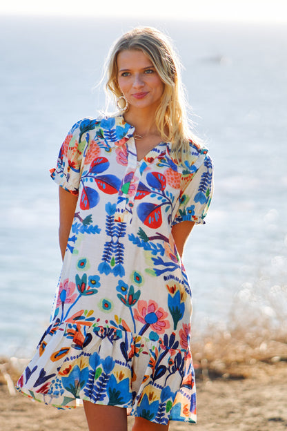 DRESS Peter Pan Collar Button Down Mini-Extended Sizing