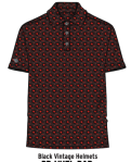 BURLEBO Polo BLACK & RED Performance Mens Shirt