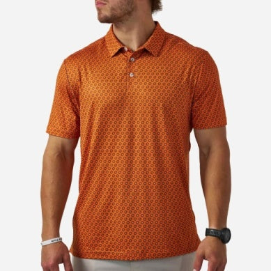 BURLEBO Polo ORANGE Performance Mens Shirt