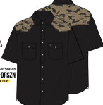 BURLEBO Western Performance SS Shirt DEER SZN BLACK / GC