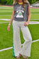 Pants Game Day Contrast Wide Leg Denim