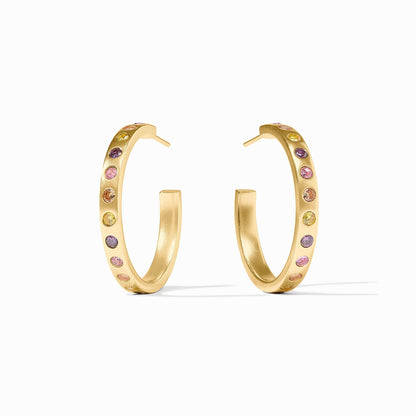 Rainbow Hoop Earring