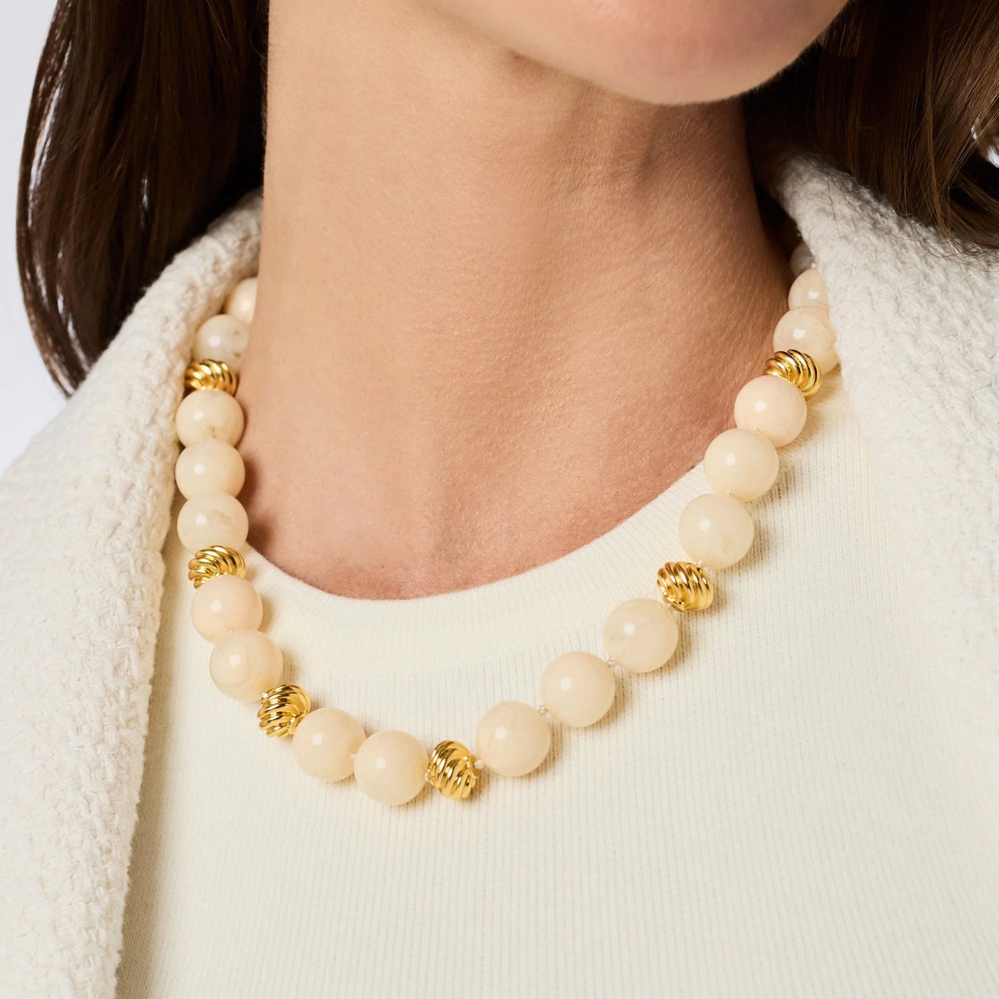 Ravello 5-in-1 Necklace Ivory Gold OS