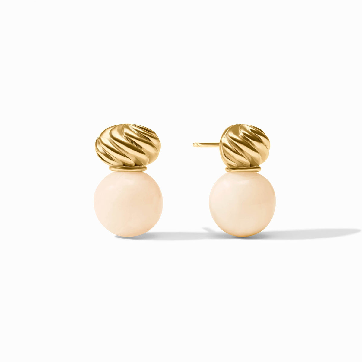 Julie Vos Ravello Midi Earring Ivory Gold OS