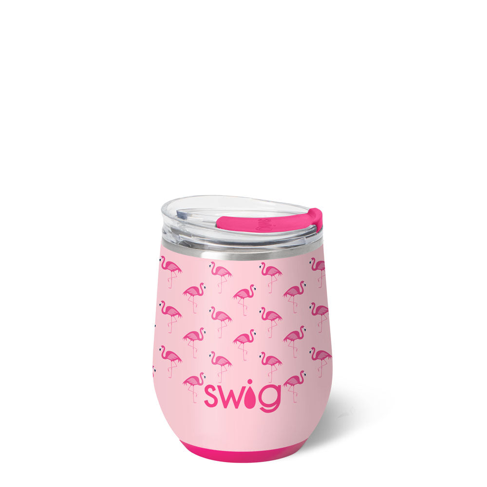 Swig Wine Cup Flamingos Stemless 12OZ