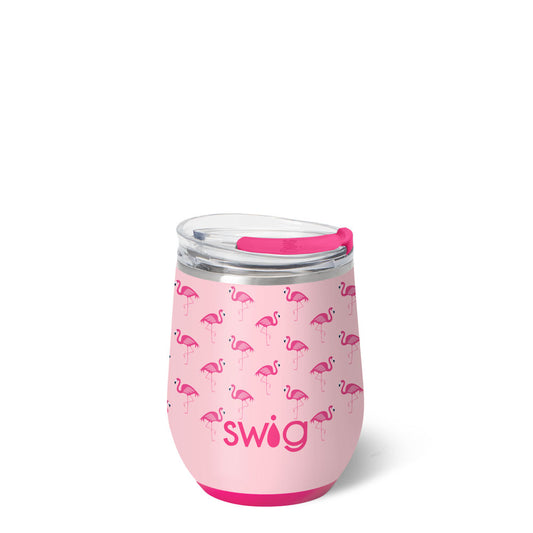 Swig Wine Cup Flamingos Stemless 12OZ