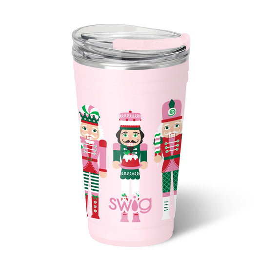 PARTY CUP HOLIDAY W/ LID 24OZ