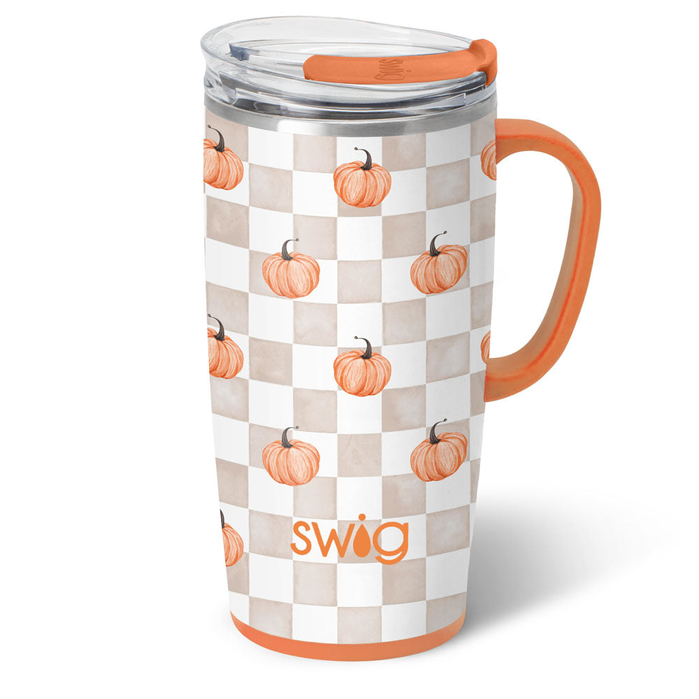 Swig Travel Mug Pumpkin Check 22OZ