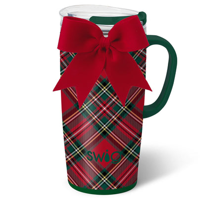plaid travel mug 