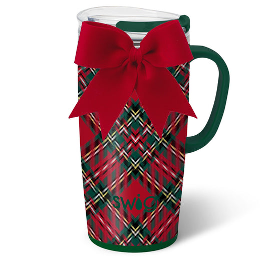 plaid travel mug 