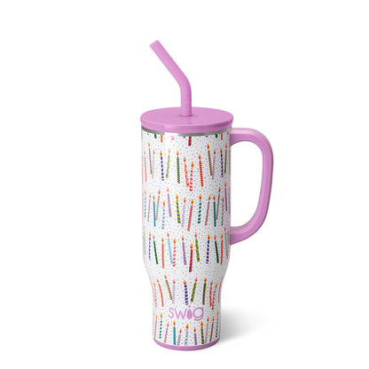 MEGA MUG W/ HANDLE LID STRAW (Multiple Patterns)