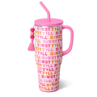 MEGA MUG W/ HANDLE LID STRAW (Multiple Patterns)