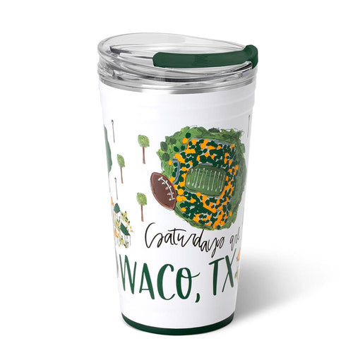 PARTY CUP W/ LID 24OZ SATURDAYS (4 Patterns)