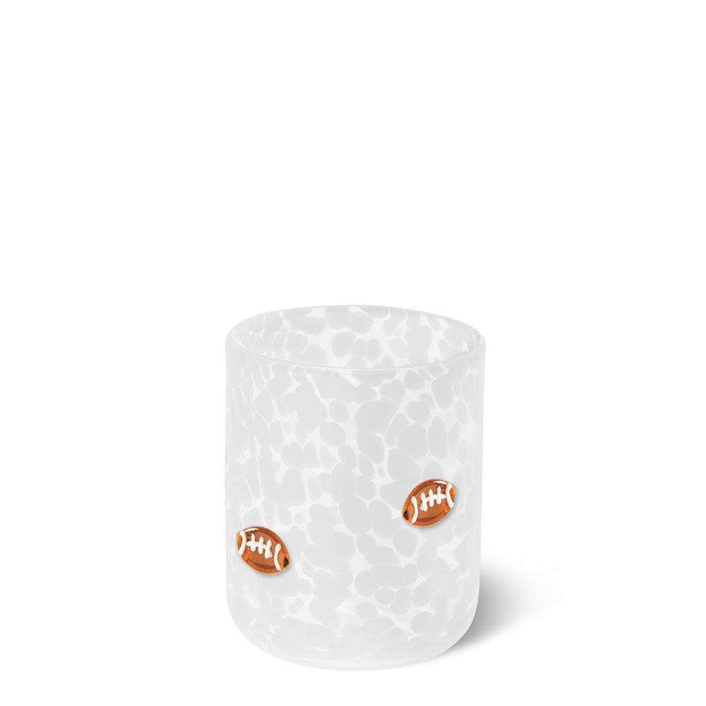 Swig Charm Glass White Football 17OZ