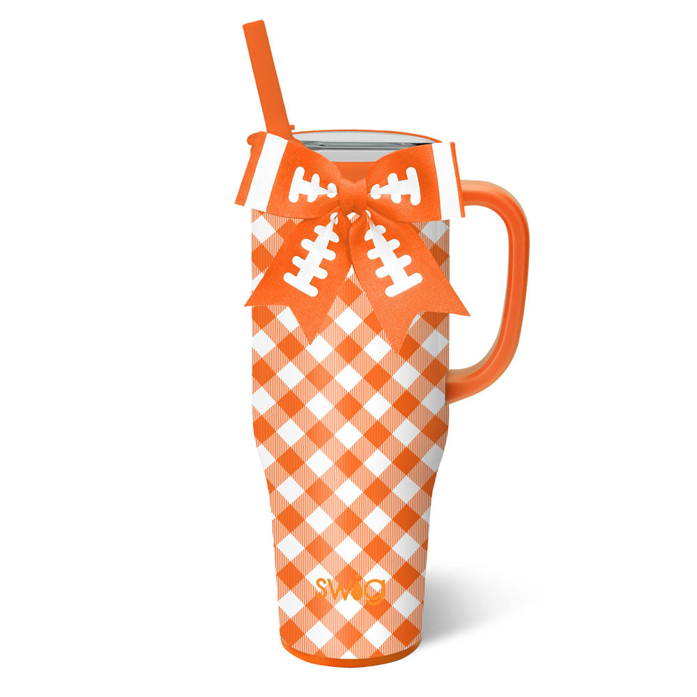 Swig Mega Mug Gameday Gingham Orange