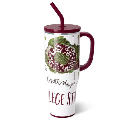 MEGA MUG SATURDAYS W/ HANDLE LID STRAW (8 Patterns)