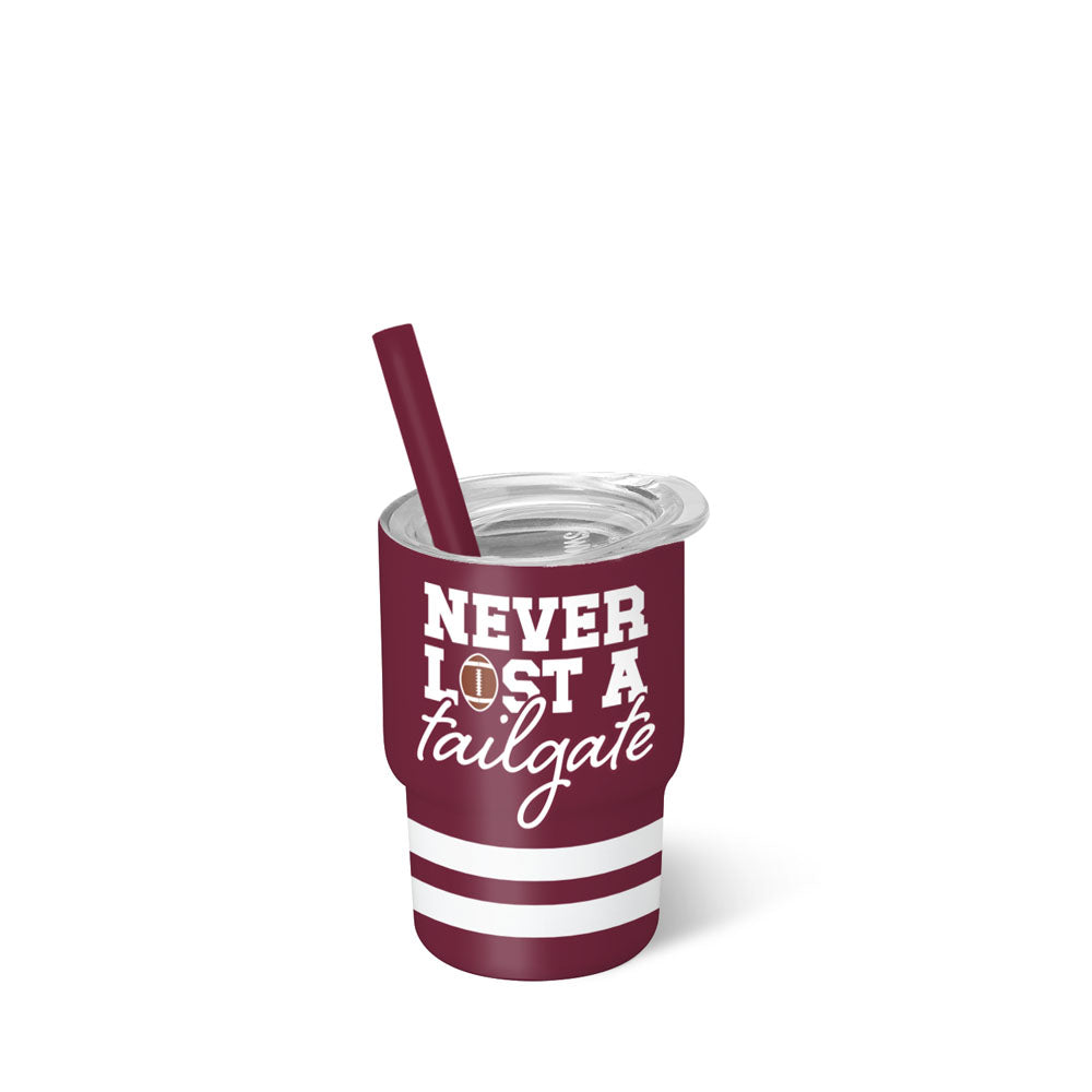Swig Tumbler Tiny Gameday Never Lost A Tailgate Maroon 2OZ