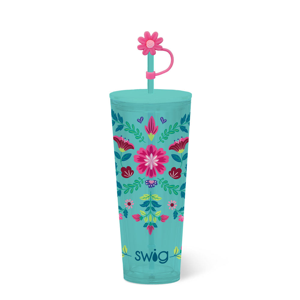 Swig Tumbler Flora Azul Plastic 24OZ