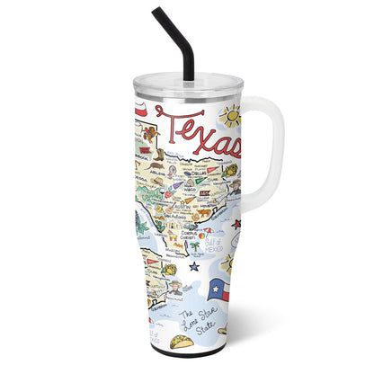 MEGA MUG SATURDAYS W/ HANDLE LID STRAW (8 Patterns)