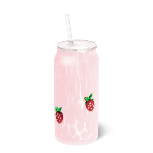 Swig Charm Glass Strawberry Shortcake 23OZ