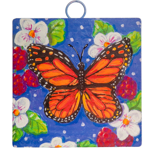 Round Top Print Mini Monarch Butterfly 6x6