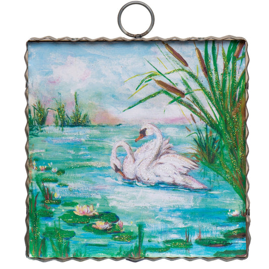Round Top Print Mini Swan Pond