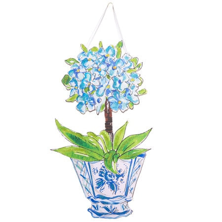 Door Hanger Blue Hydrangea