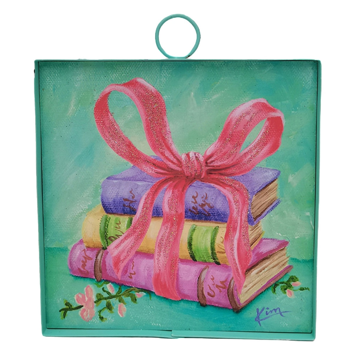 Round Top Print Mini Books & Bow