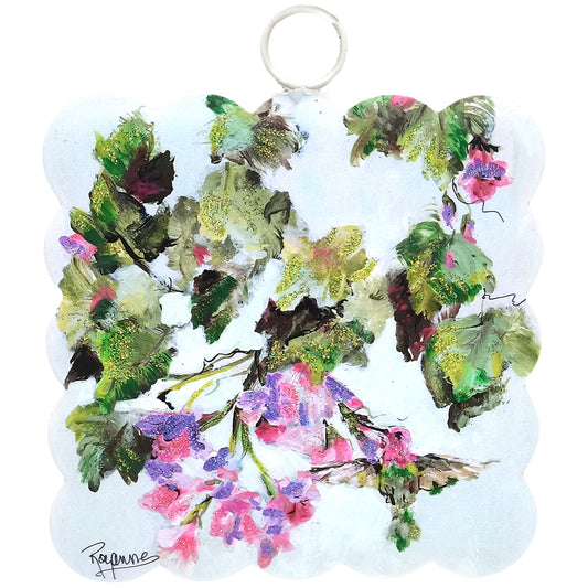 Round Top Print Mini Hummingbird Scallop