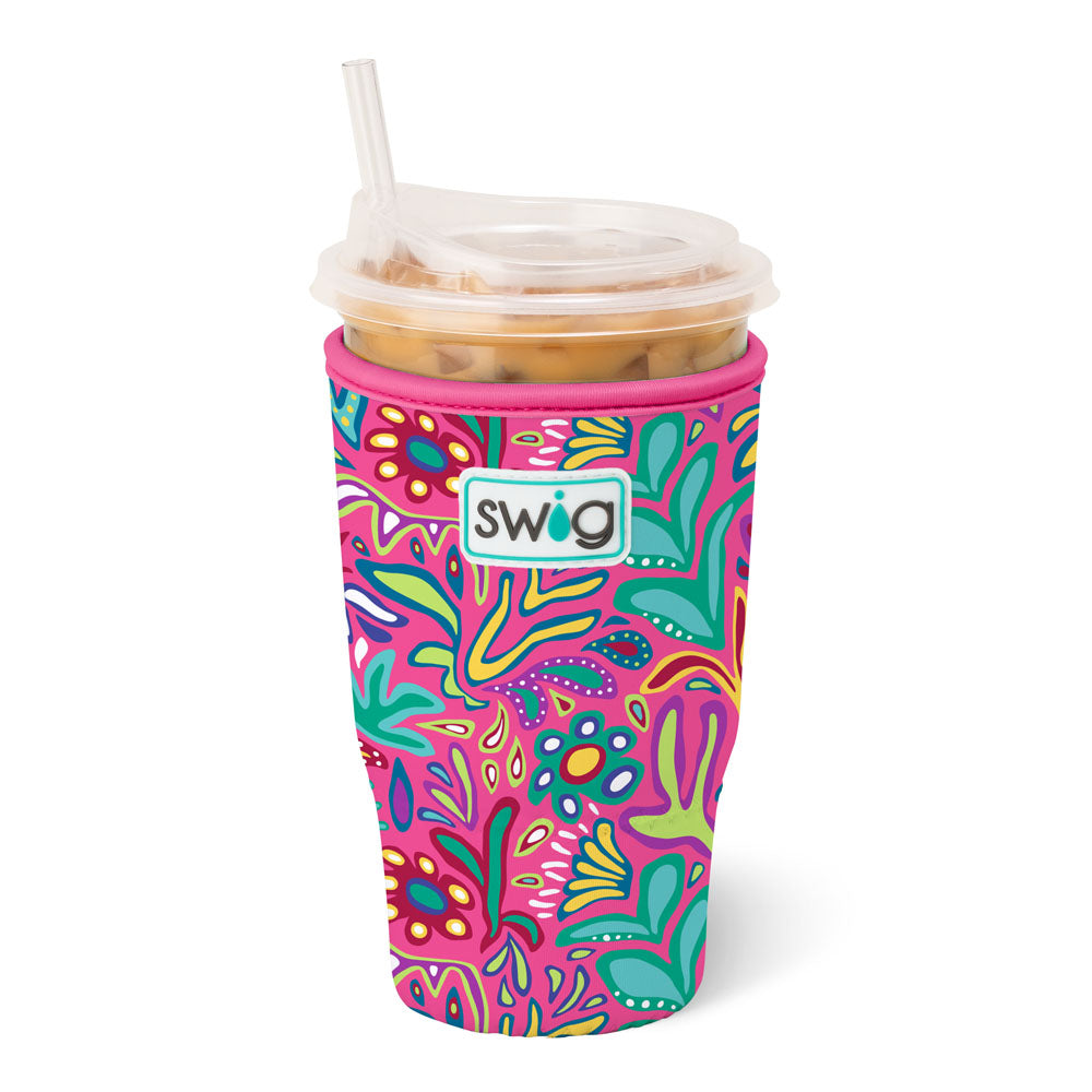Swig Coolie Iced Cup Flora Rosa LARGE KOOZIE