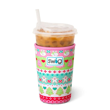 COOLIE ICED CUP HOLIDAY MEDIUM KOOZIE (Multiple Patterns)