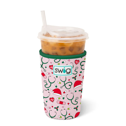COOLIE ICED CUP HOLIDAY MEDIUM KOOZIE (Multiple Patterns)