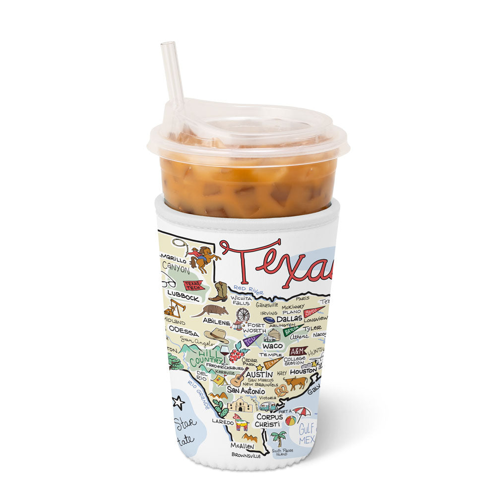 Swig Coolie Iced Cup TEXAS MAP