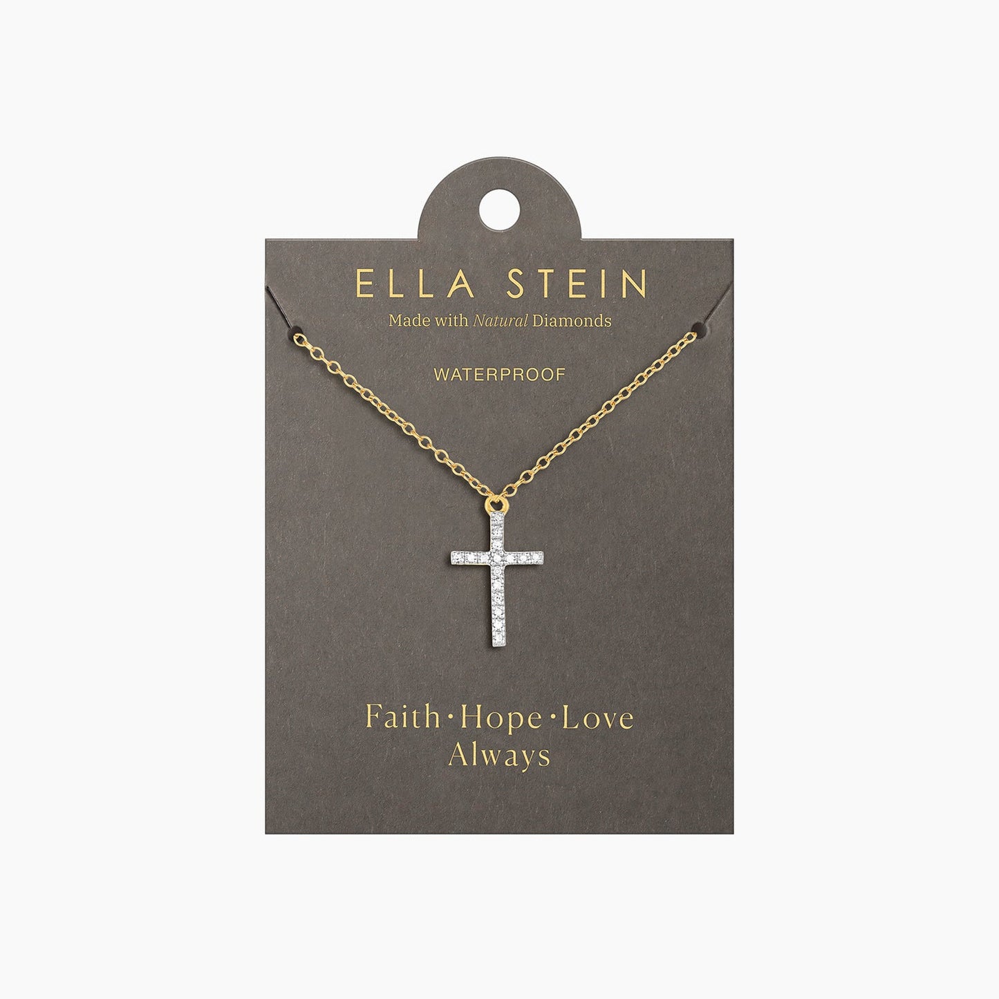 Necklace Believe Cross Pendant Waterproof