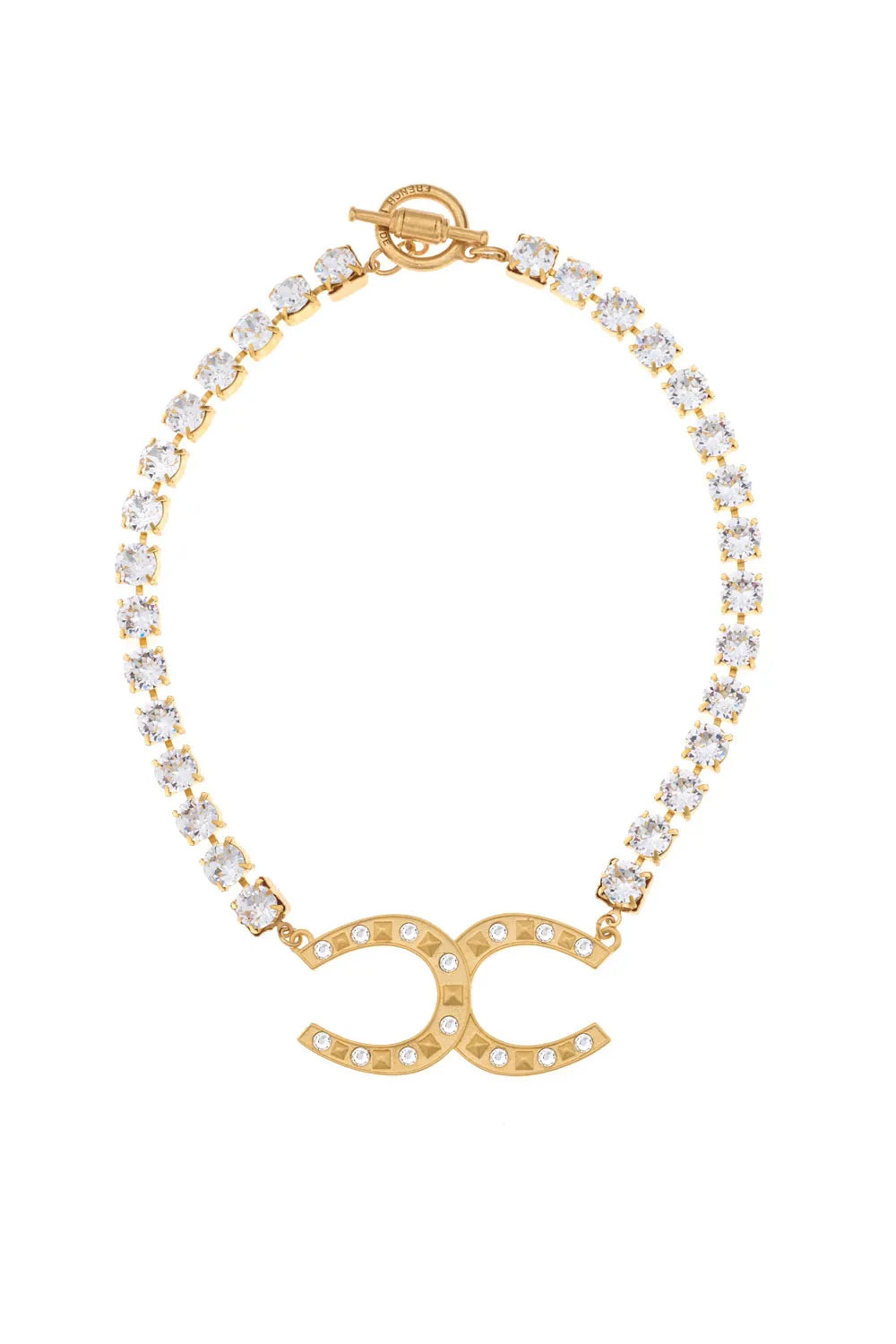 French Kande Calliope Privee Necklace Gold Crystal