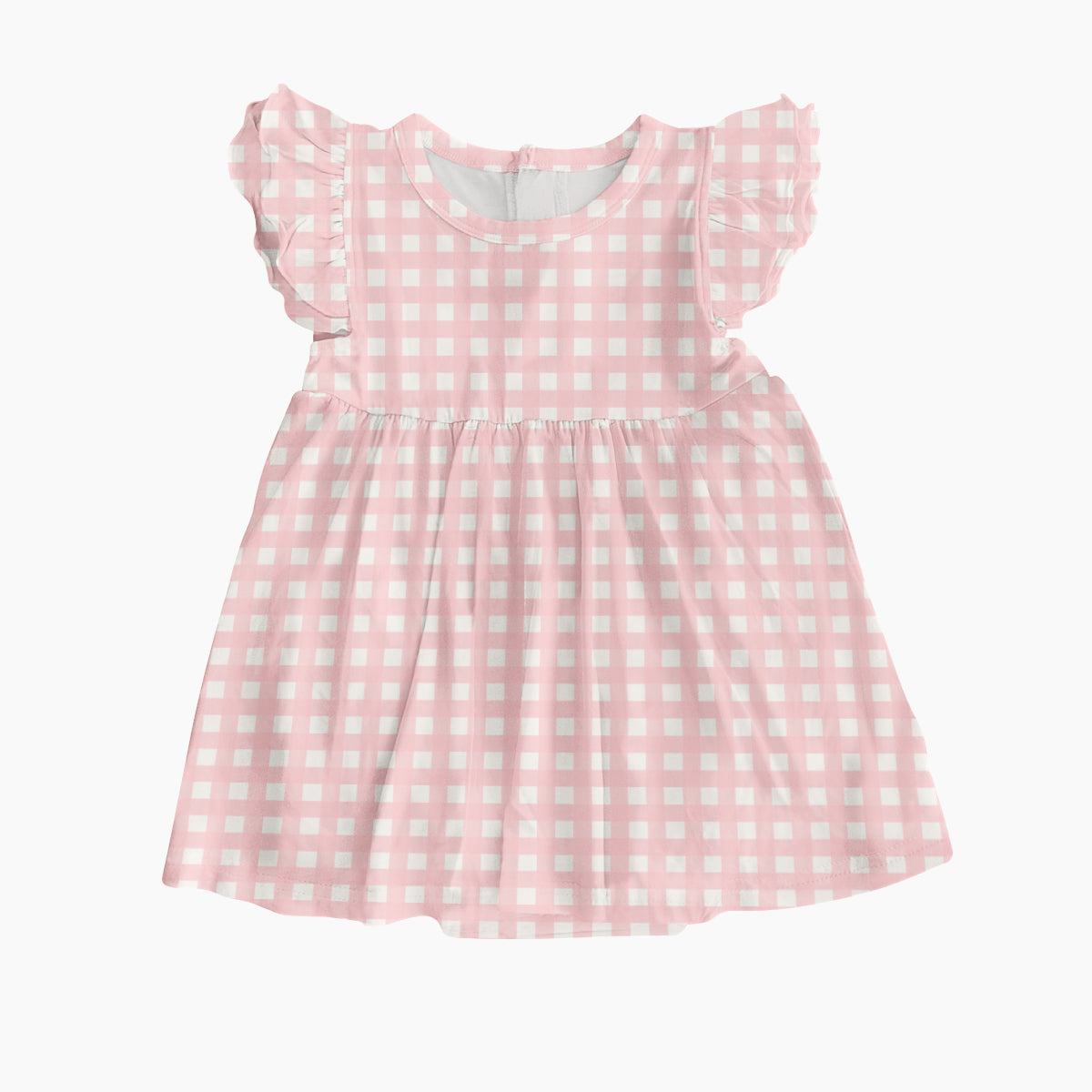 Goosies Dress Bodysuit Gingham in Cottage Pink