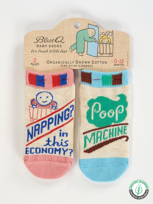 Baby Socks Napping? In This Economy? / Poop Machine
