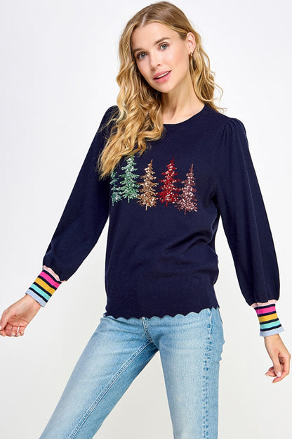SWEATER SEQUIN TREE