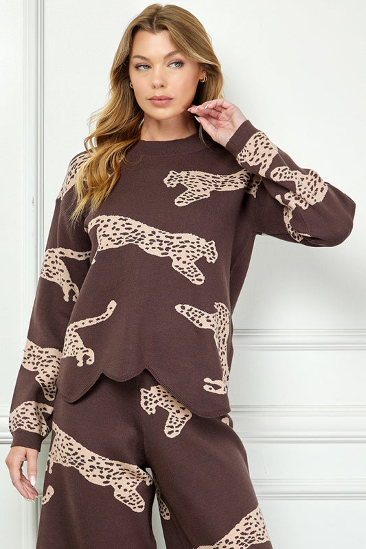 SWEATER L/S SCALLOPED HEM