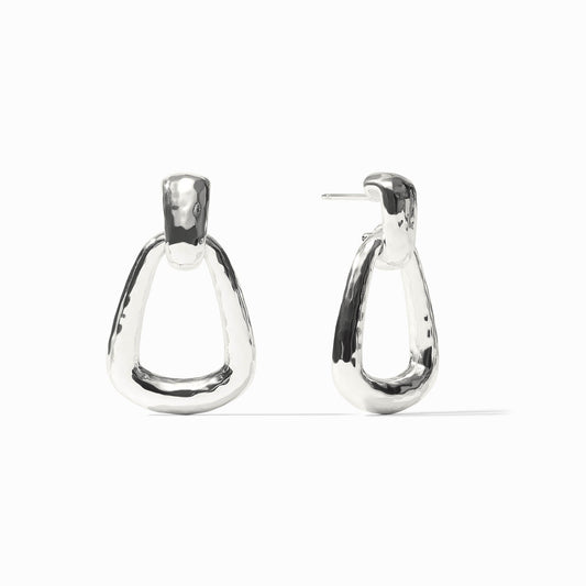 Sahara Demi Doorknocker Earring Silver OS