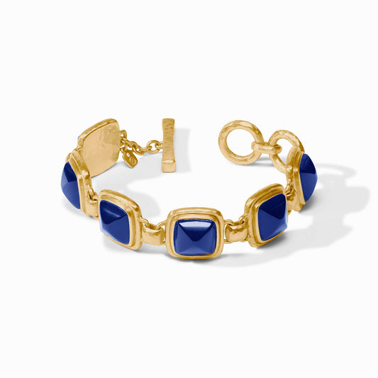 Sahara Stone Bracelet Iridescent Sapphire Blue Gold OS